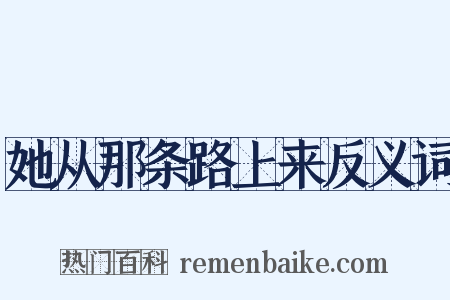 她从那条路上来反义词是什么意思的图片